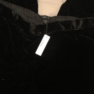 J. Crew Crushed Velvet Black Pants